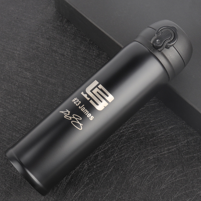 Picture of Star Kobe James outdoor carrying 500ml sports cup large capacity stainless steel insulation bounce Cup