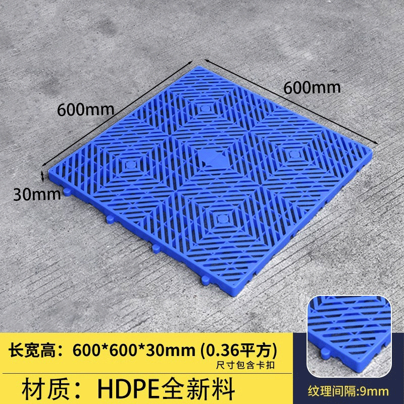 Picture of Rectangular Plastic Pads Can Be Spliced into Moisture-Proof Boards, Plastic Pallets, Storage Mats, Warehouse Boards, and Trays, Specifically for Breeding and Storage