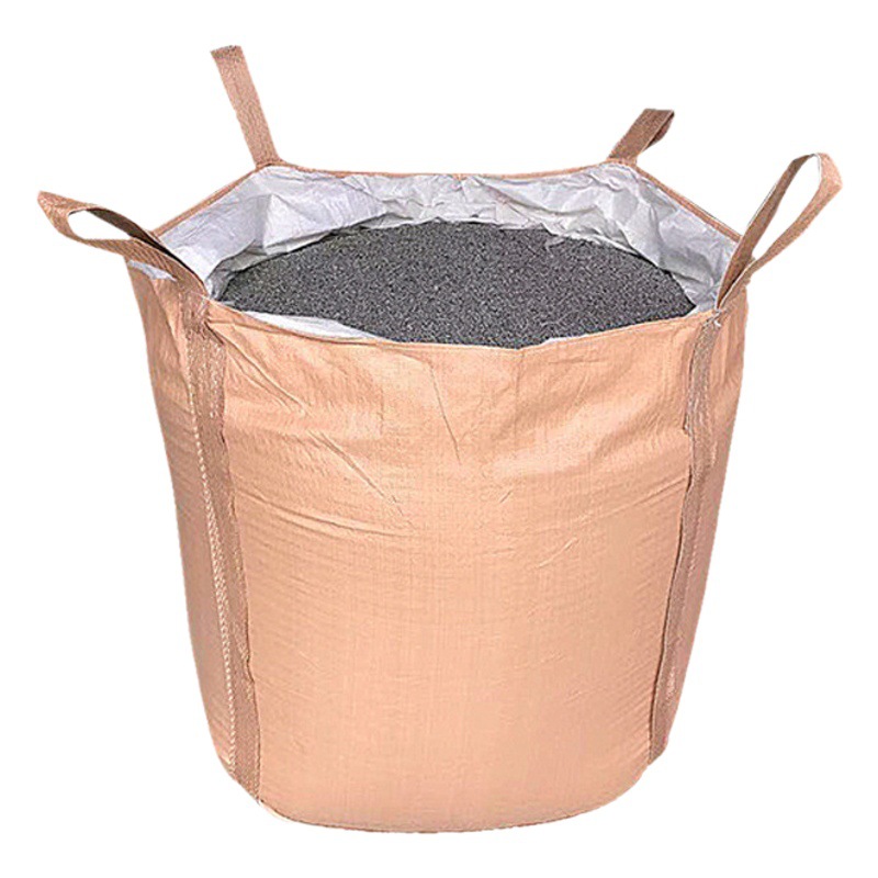 Yellow Ton Bag X-Shaped Bottom Disposable Construction Waste Space Bag Sludge Bag 1-Ton Container Bag Storage