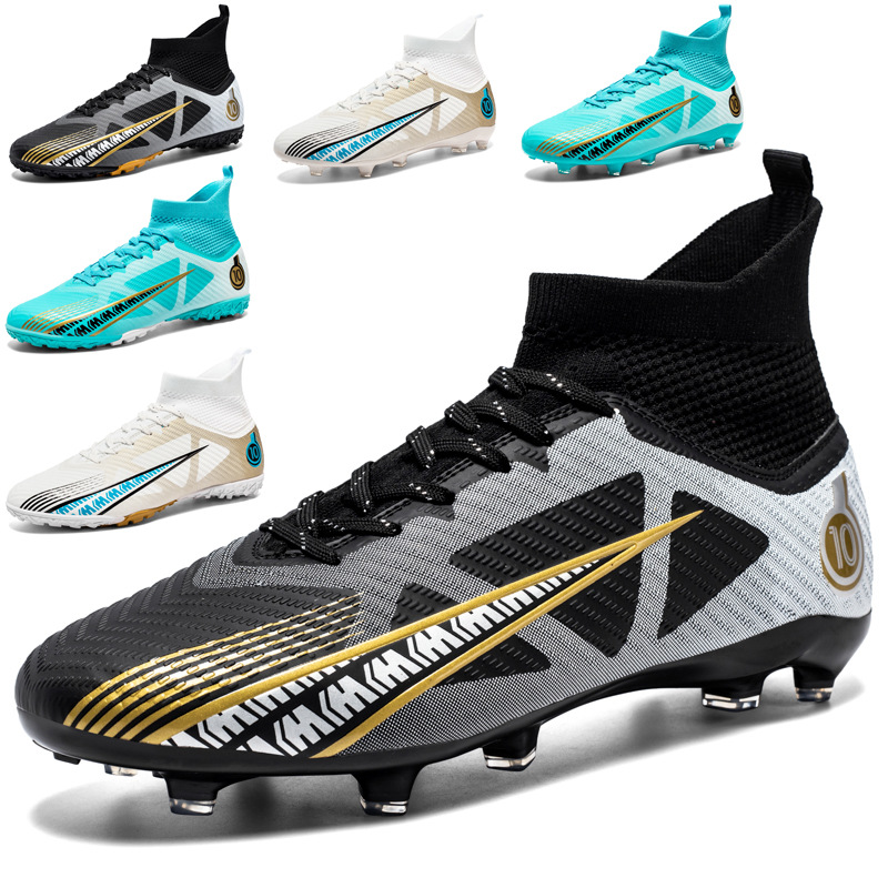 Picture of Football shoes men's high-top AG long nail TF broken nail sports competition training shoes non-slip Youth student football shoes