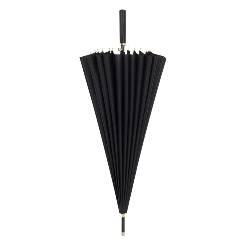24 Bone Umbrella Golf Straight Bar Long Handle Umbrella Large Oversized Anti-Storm Double Person Business Color Logo Large Umbrella