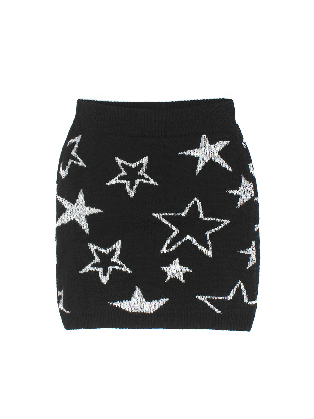 Foreign trade cross-border Europe and the United States Amazon source manufacturers women's knitted elastic waist five-pointed star pattern skirt spring and autumn