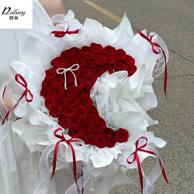 Love Moon Bouquet Flower Bouquet Rose Flower Shaping Plastic Mold Flower Arrangement Handmade DIY Materials