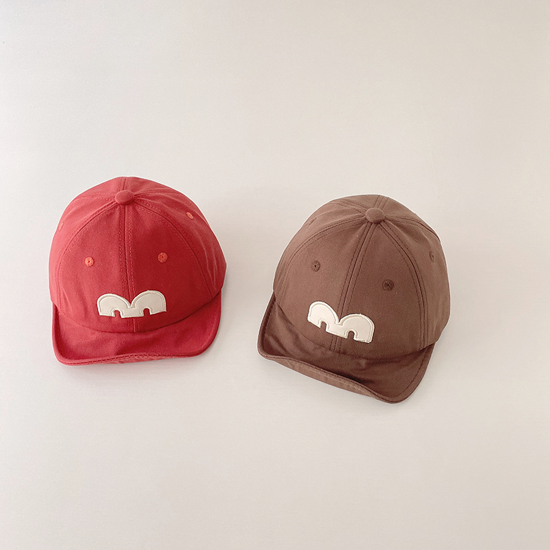 Picture of Baby Hat Spring and Autumn Cotton Big M Cap Children's Cute Super Cute Baseball Cap Baby Warm Soft Brim Cap
