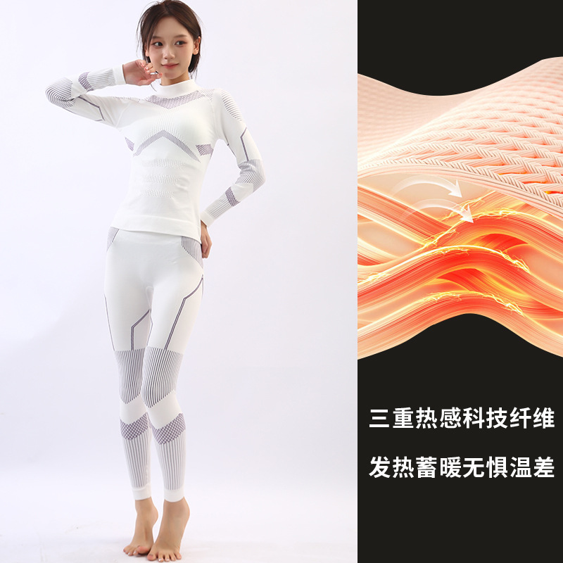 Picture of Ski Quick-drying Underwear Warm Compression Perspiration Breathable Women's Men's Outdoor Mountaineering Sportswear Functional Tight suit