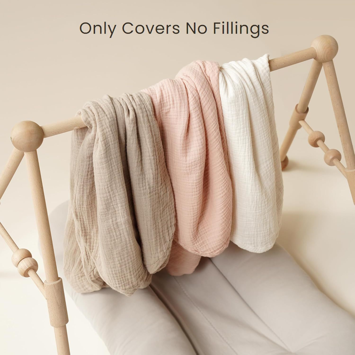 Picture of Cross-border Baby Bed Bed Cover Cotton Yarn Muslin Movable Baby Bed Pressure-resistant Removable Washable Bed Cover