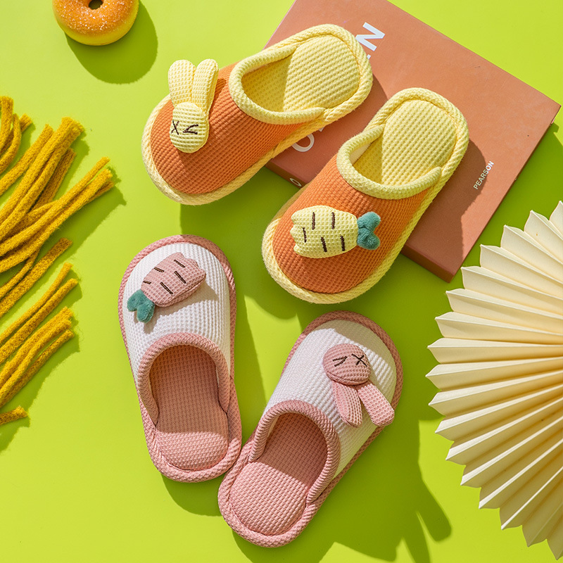 Picture of Children's Winter Indoor Cotton Slippers Cute Girls Non-Slip Thickened Warm Furry Shoes Boys Winter Slippers Wholesale