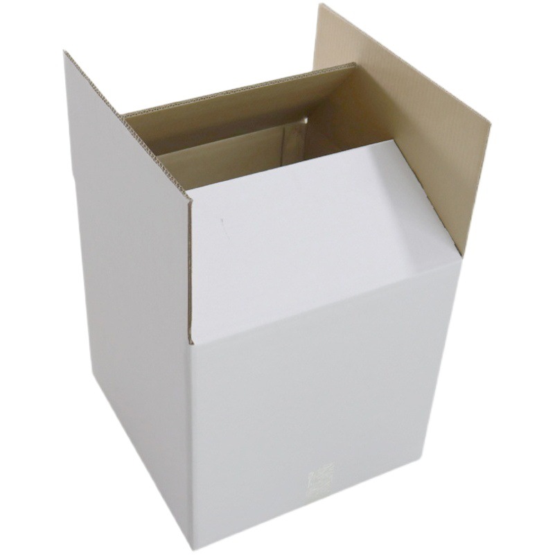 Extra hard white paper box three-layer five-layer packaging thick white square carton half-height white aircraft box