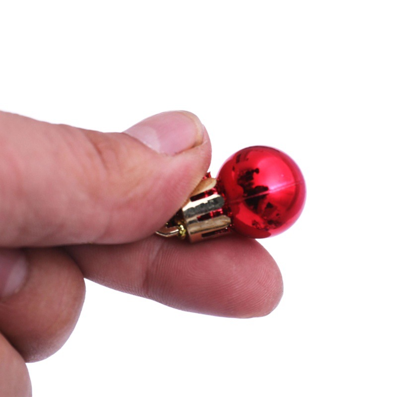 Cross-border wholesale supply of Christmas tree decoration Christmas ball barrel set color ball 2cm bright ball electroplated ball