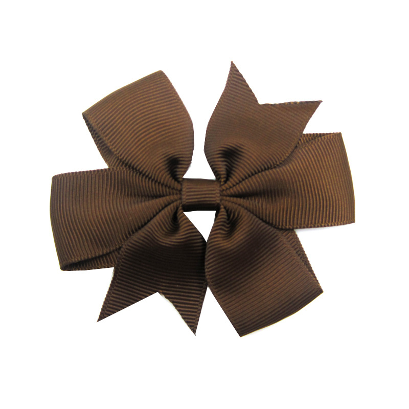 Picture of European and American New Kidsren's Hairpins 8cm Swallowtail Bow Hairpin V-Shaped Ribbed with Bow Hair Accessories Head Flower