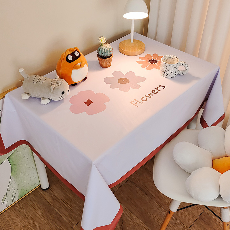 Picture of Tablecloth Waterproof and Oil-proof PVC Coffee Table Table Mat Dining Table Tablecloth Picnic Stall Student Desk Dormitory Decorative Cloth
