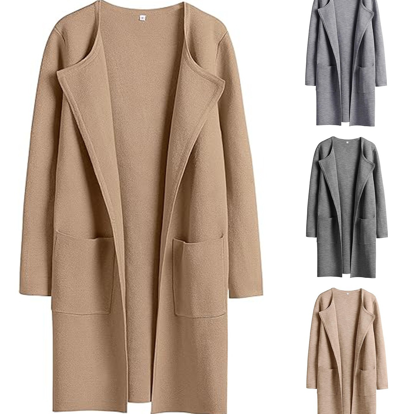 Amazon European and American Women's Cross-border New Comfortable Casual Coat Lapel Woolen Coat