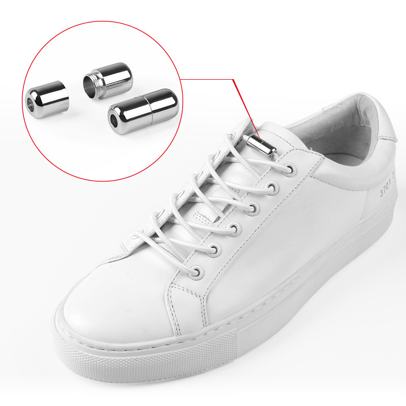 Picture of Elastic Lazy-Free Shoelaces Children's Round Elastic Metal Capsule Buckle Shoelaces
