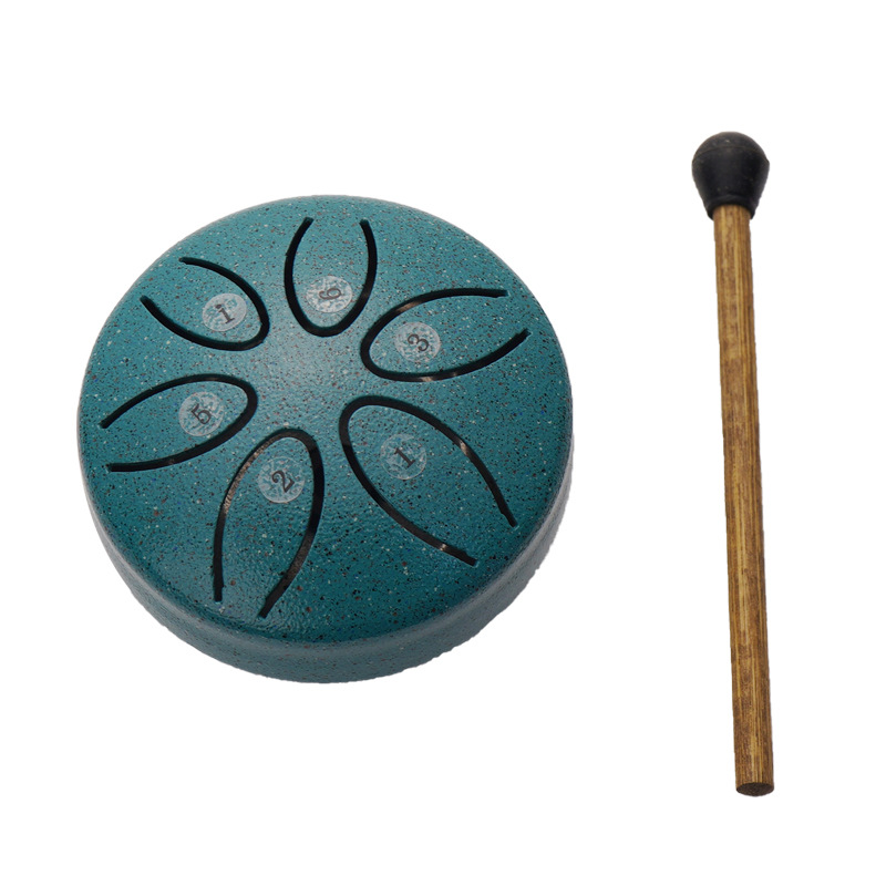Picture of Wholesale Mini Metal Ethereal Drum 3-Inch 6-Tone Steel Tongue Drum Forget-Me-Not Drum Percussion Instrument Empty Drum Kidsren's Portable Musical Instrument