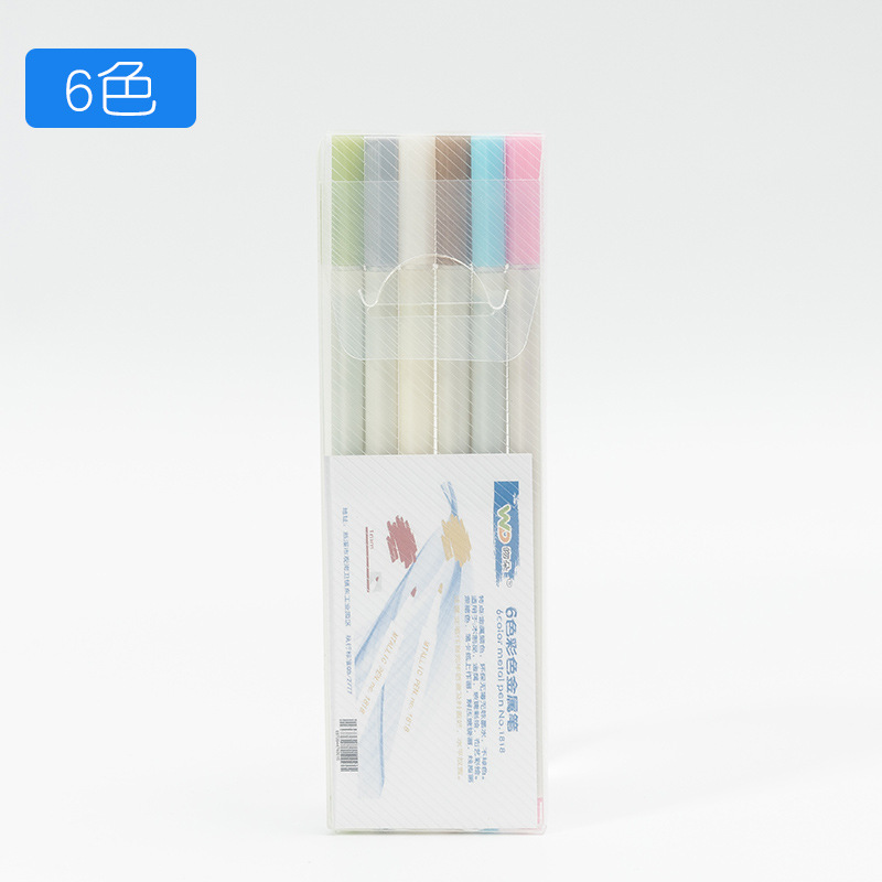 Picture of 12 color metal pen paint pen DIY photo album color marker pen writing pen marker pen factory outlet
