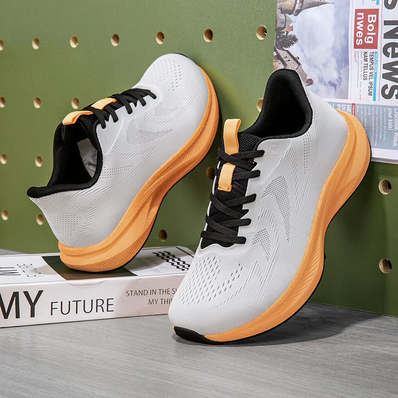 New mesh breathable and lightweight running sneakers men's shoes big foot bones wide last feet fat thumb toe outturned wide soles of men