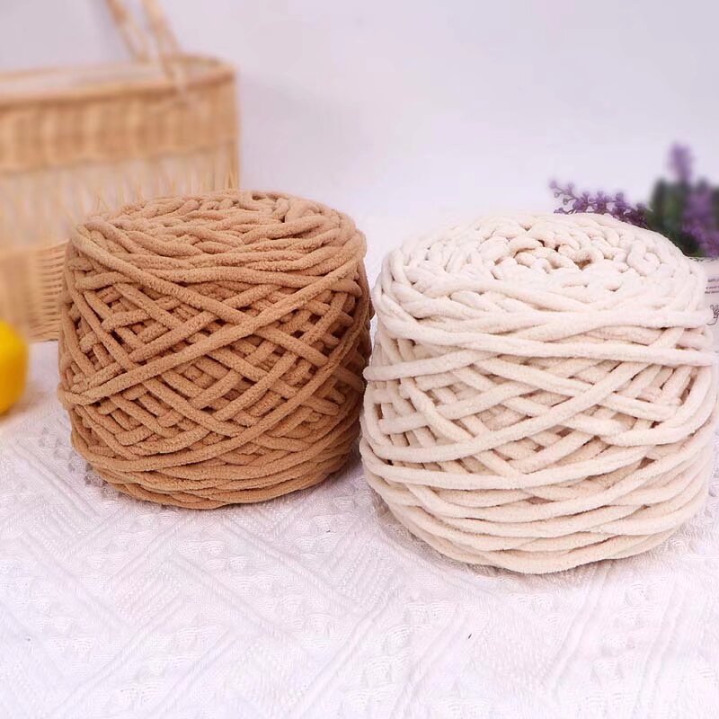 0.17kg Large Ball Ice Line Hand-Knitted DIY Crochet Hook Slippers for Men and Women Knitted Scarf Material Package Wool Ball