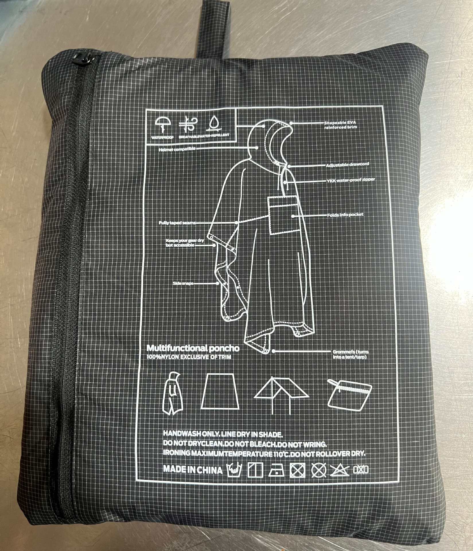 Picture of Tactical Raincoat Outdoor Waterproof Multi-function Anti-rainstorm Pressure Glue Rain Travel Mountaineering Fishing Camping Portable Folding