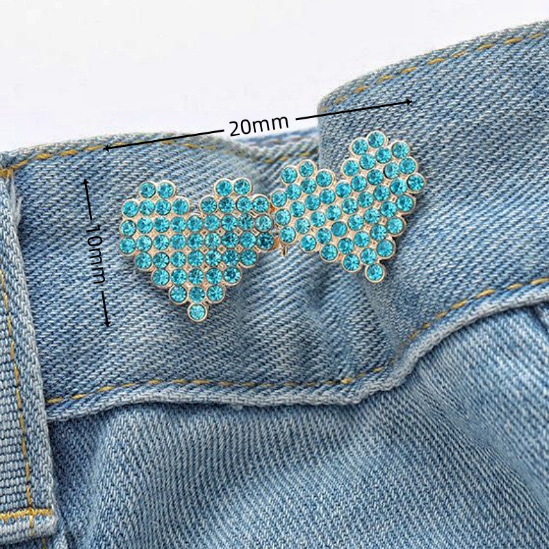 Picture of Chinese Knot Waist Buckle Pair Buckle Flat Bottom Removable Nail-free Seam-free Button Girl's Trouser Skirt Waist Size Change Artifact