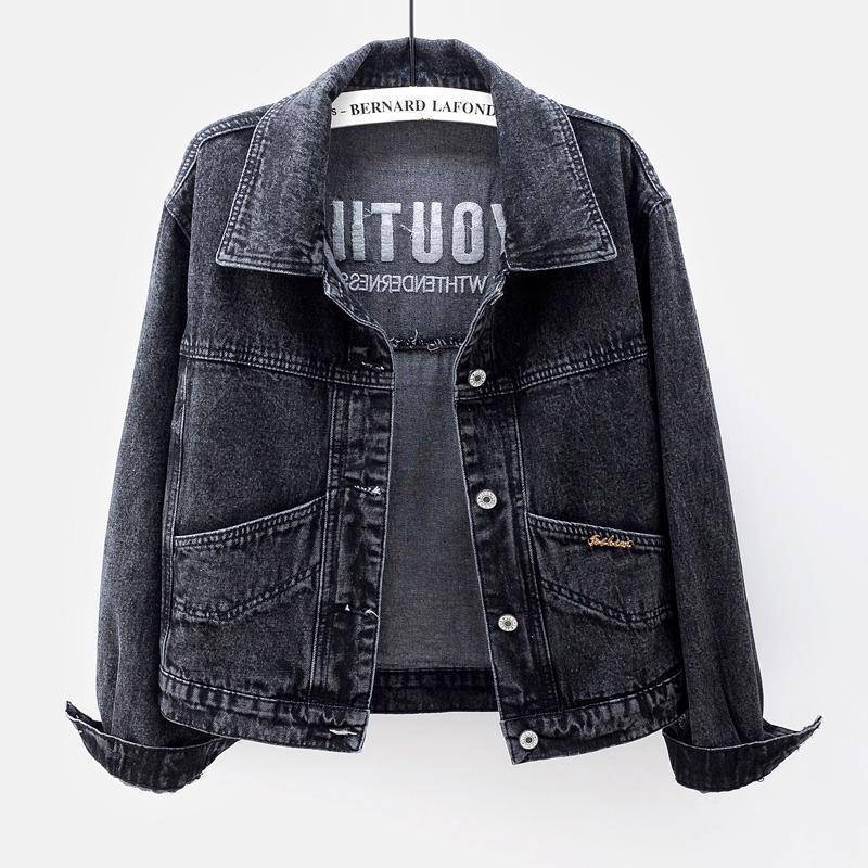 Picture of Embroidered Denim Jacket Women's Spring Clothing 2025 New Light Color Denim Short Jacket Women's Korean Style Loose Slim Easiest for Match