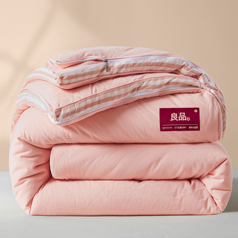 Picture of Class A soybean cotton fiber quilt zipper two-in-one quilt spring and autumn quilt summer quilt student dormitory thickened winter quilt