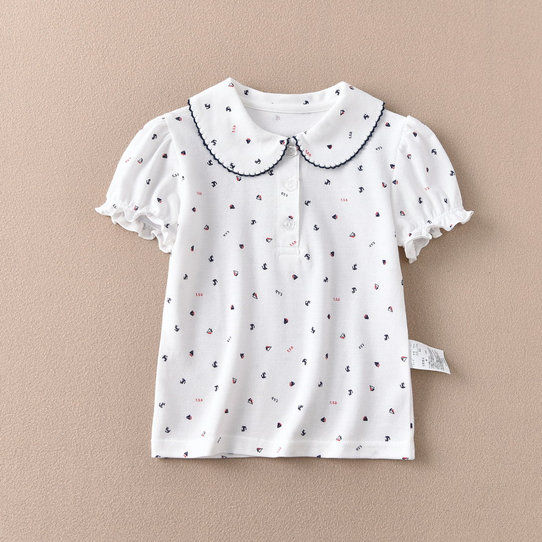 Picture of Distribution School Uniform Performance Uniform All-match Export Japan T-shirt White Student T-shirt Base Shirt Boys and Girls Children Short Sleeve