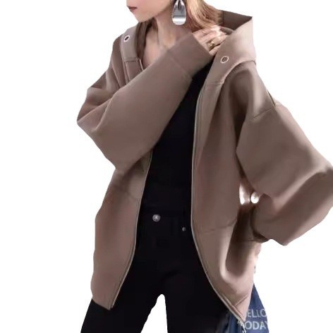 Picture of Popular Classic Japanese and Korean spring and autumn women's ins trendy cardigan zipper sweater women's Korean-style loose slimming fashion top