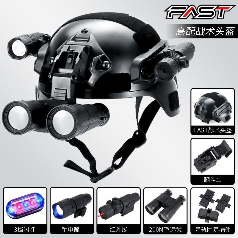 Picture of Children's tactical helmet, special forces action version helmet, lightweight CS Mickey military fan rail helmet for elementary school students
