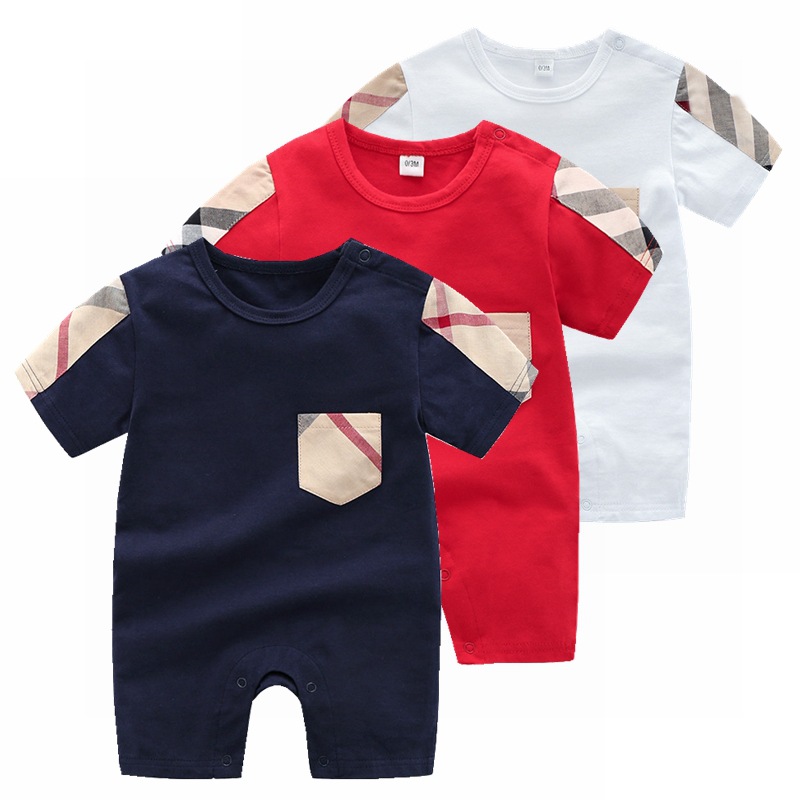 Picture of Baby short-sleeved jumpsuit summer boys and girls Baby 3 months ha clothes thin clothes summer Cotton a generation of hair
