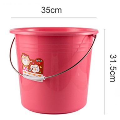 Picture of Bucket Household Plastic Bucket Laundry Bucket Car Washing Bucket Student Bucket Student Dormitory Bucket Wholesale Household Lid with Lid