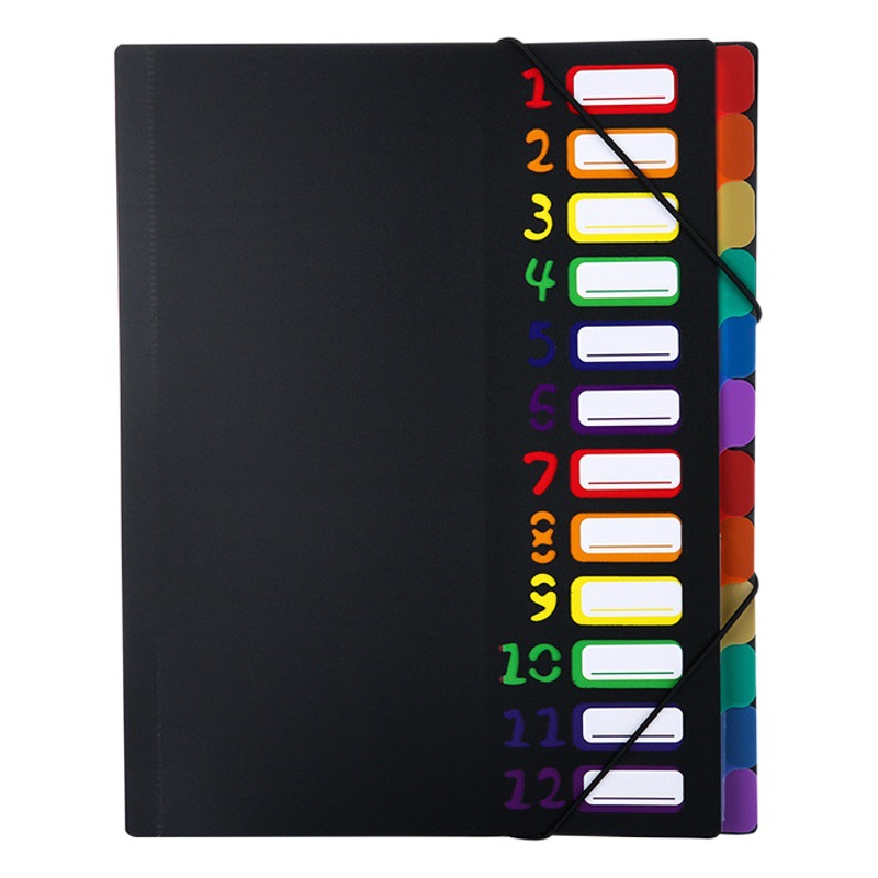 Ze You Multi-layer a4 Information Book Document Storage 12-layer Rainbow Classification Folder Office Supplies Plan This Wholesale