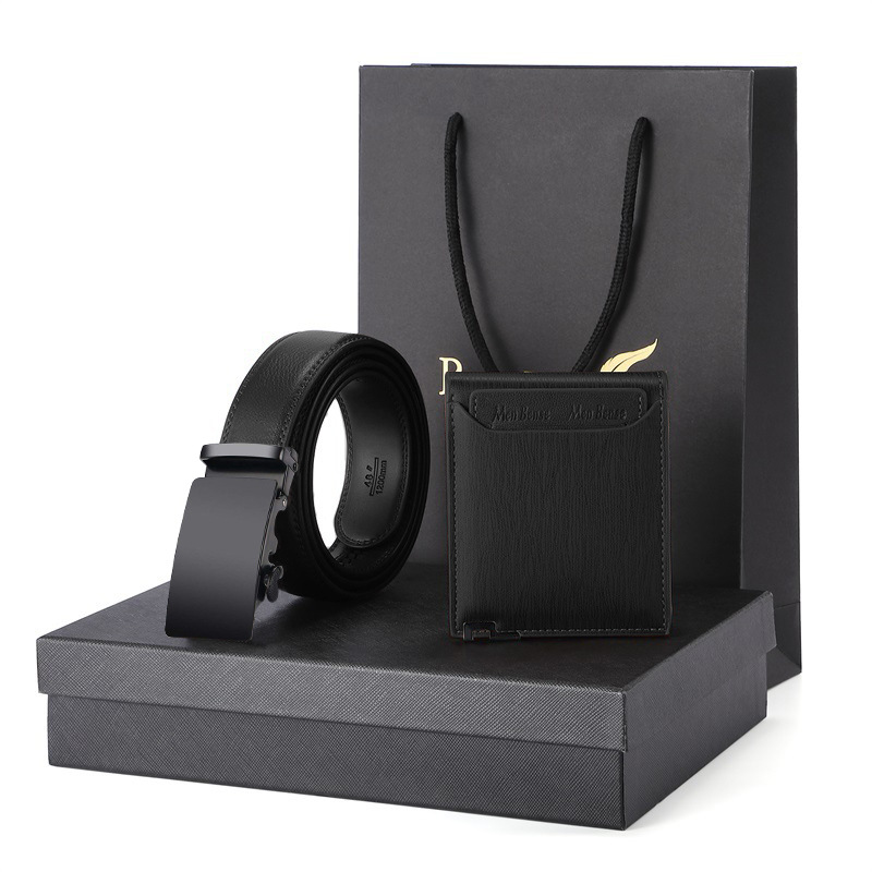 Picture of Gift Wallet Belt Set Corporate Business Men's Genuine Leather Logo Belt Men's Brand Belt Logo Customization