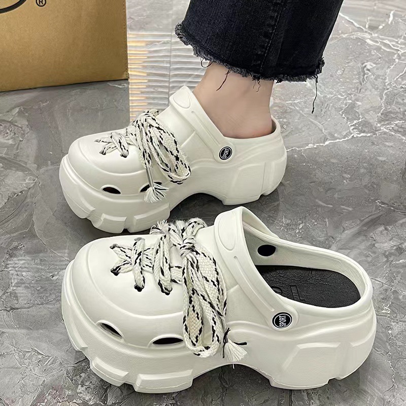 Picture of Baotou EVA hole shoes in 2025 new fashion and versatility student comfortable and casual two-wear non-slip slippers for women's summer
