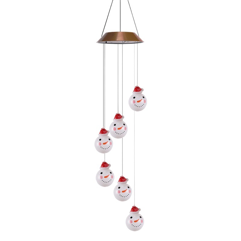 Amazon Solar Snowman Wind Chime Light Led Flame Hummingbird Butterfly Dragonfly Bell Decorative Garden Light Christmas