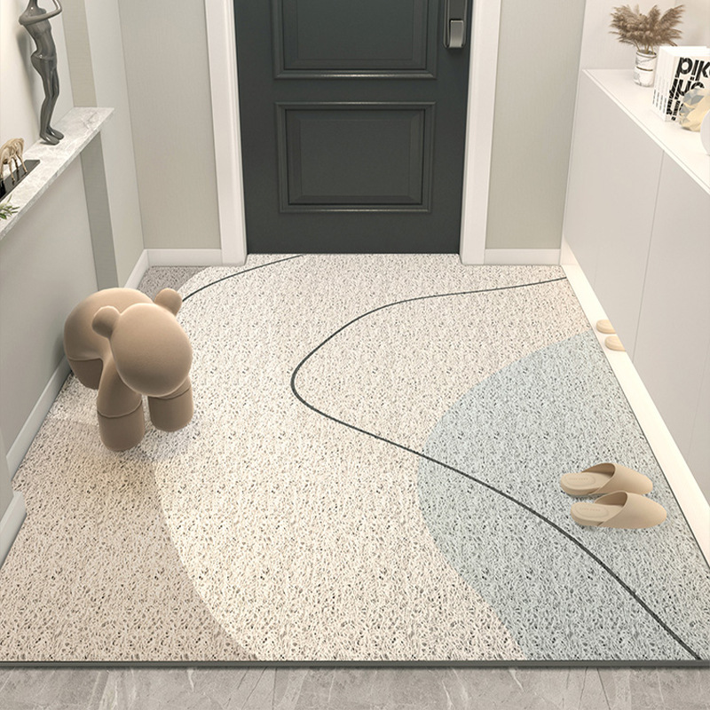 Japanese-style silk ring mat rubs dirt and mud entrance bathroom non-slip mat can be cut from stock