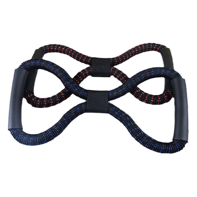 Eight-character tension device open shoulder beauty back shaping chest expander Yoga Fitness Pilates auxiliary elastic 8-character tension rope