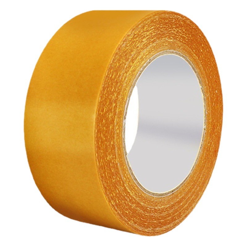 Floor Cloth-Based Double-Sided Tape Mesh Double-Sided Cloth-Based Tape Yellow High-Viscosity Strong Carpet Tape Wedding Exhibition