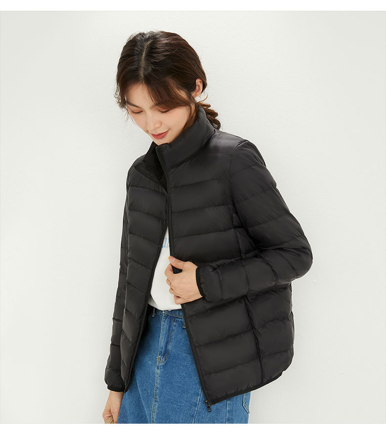 Picture of 90 down down Jacket Women's Hooded Lightweight Short Large Size Lightweight Western Style White Duck down Jacket Pinghu down Jacket Wholesale