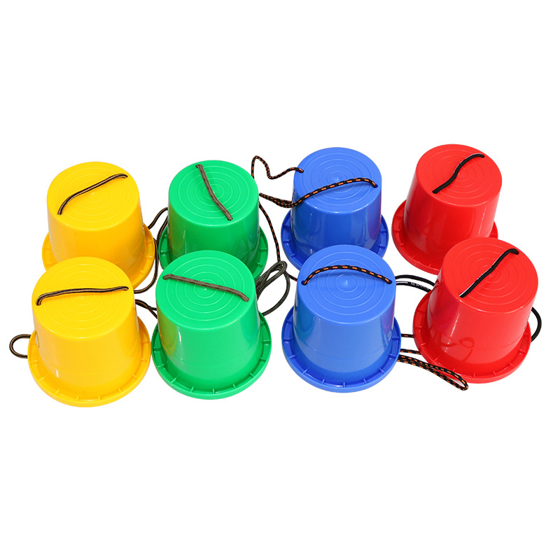 Kindergarten sensory system training equipment children's stilts children's non-slip cylindrical barrel stilts balance training aids