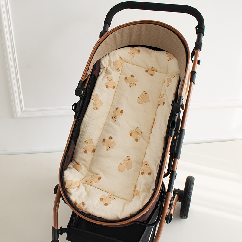 Picture of Autumn and Winter Crib Pea Velvet Comfortable Gauze Mattress Baby Mattress Children's Cotton Cushion Bed