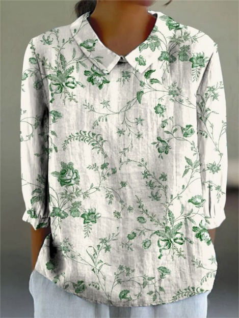 Picture of E Round Neck Pullover Summer Casual Cross-Border Women's Clothing New Amazon Printed Loose Women's Clothing Long-Sleeved Hot Sale