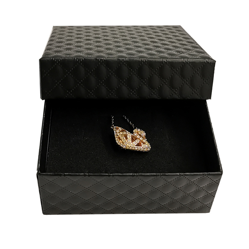 Jewelry Box with Lid for Rings, Necklaces, Pendants, Earrings, Silver Jewelry Packaging Box, Sample Exclusive Jewelry Storage Box