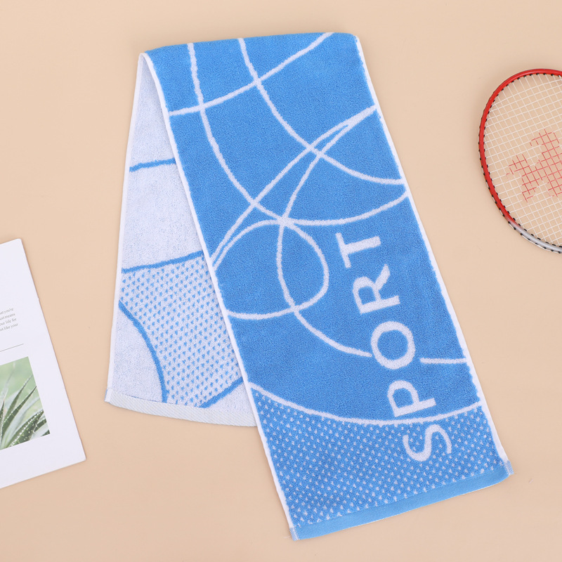 Picture of Cotton sports towel printed custom logo double-sided cotton 25*110cm sports towel hook outdoor sweat