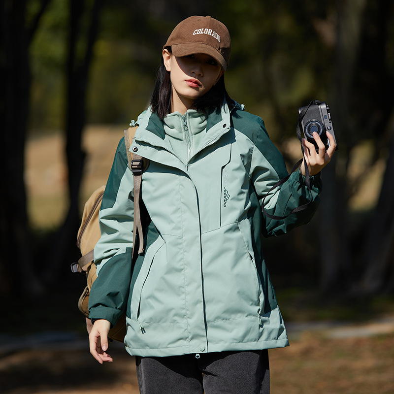 Picture of Outdoor assault clothing three-in-one women's windproof water-splashing lovers single-layer thin mountaineering jacket men's wholesale