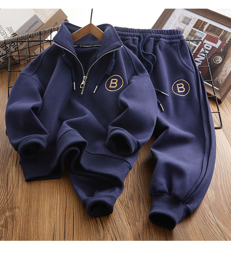 Picture of Children's sweater sports suit 2023 new large children's autumn western style boys loose clothes fat children's spring and autumn