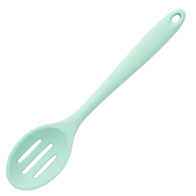 Picture of Cross-border integrated silicone spoon high temperature resistant cooking silicone dense kitchen tableware small soup spoon salad spoon