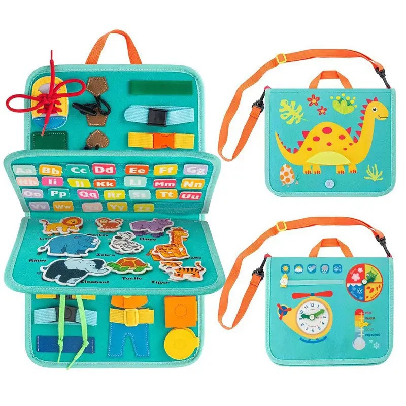 Picture of Cross-border foreign trade felt learning board Montessori early education board busy board children's quiet book cloth book in stock wholesale factory