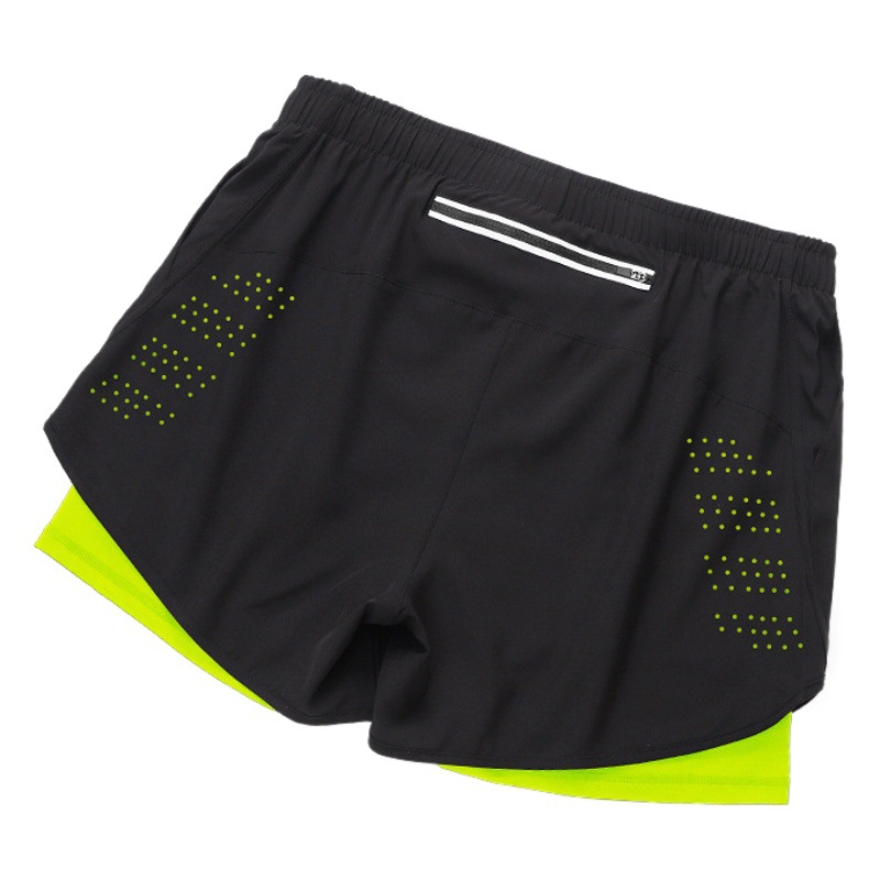 Sports shorts men's summer double-layer lining basketball training fitness pants loose breathable running quick-drying shorts