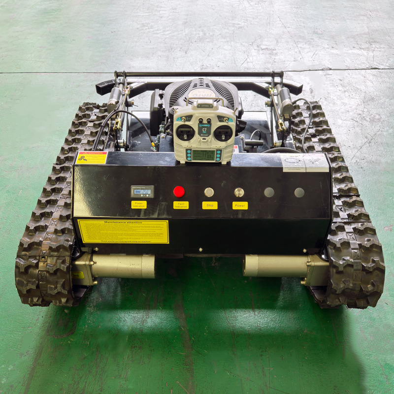 Zhongyuan mowing trolley climbs the mountainLawn mowerRemote control crawler mower