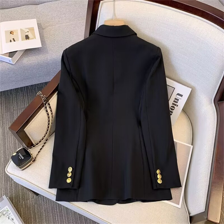 Picture of Black High-end Internet Celebrity 2024 Spring and Autumn New Arrival Small Casual All-match Socialite Retro Top Small Suit Jacket